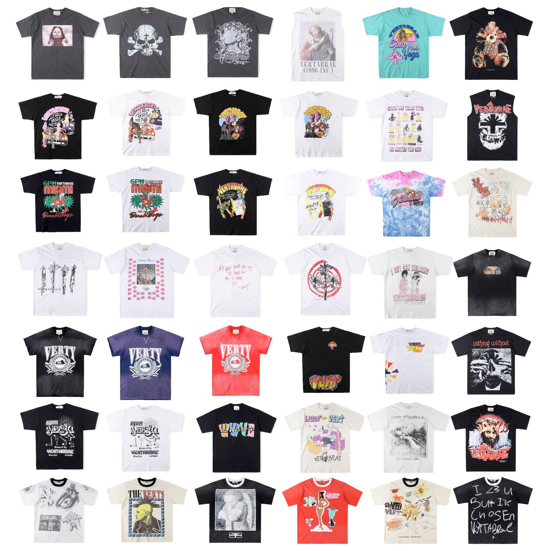 Foreign trade wholesale Vertabrae a collection of trendy short-sleeved clothing