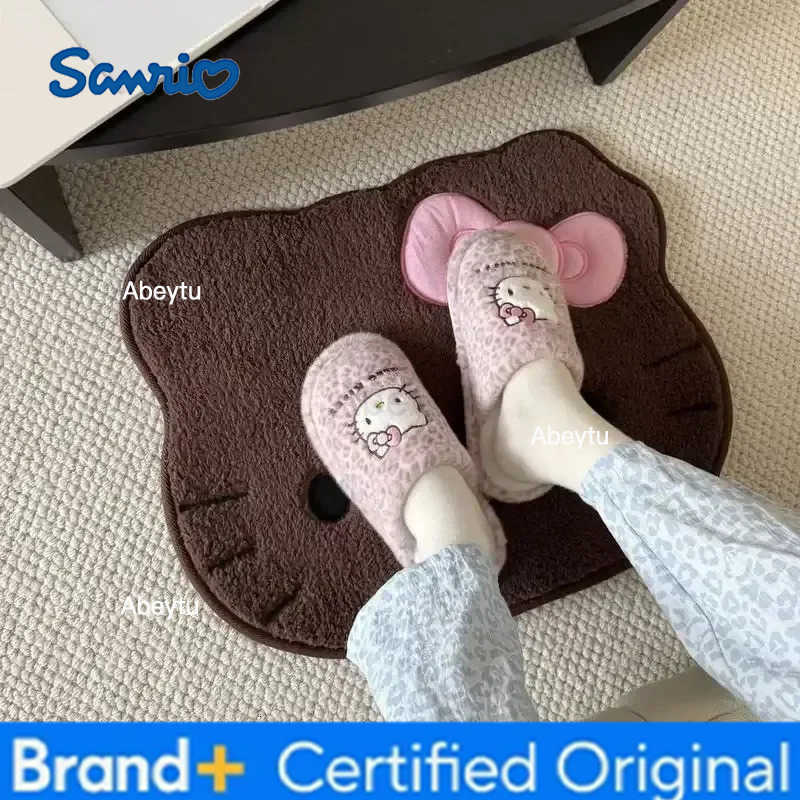 Sanrio Anime Hello Kitty Character Series Indoor Anti-Skid Slippers Warm In Autumn And Winter House Shoes Practical Periphery Fun Gifts H251230