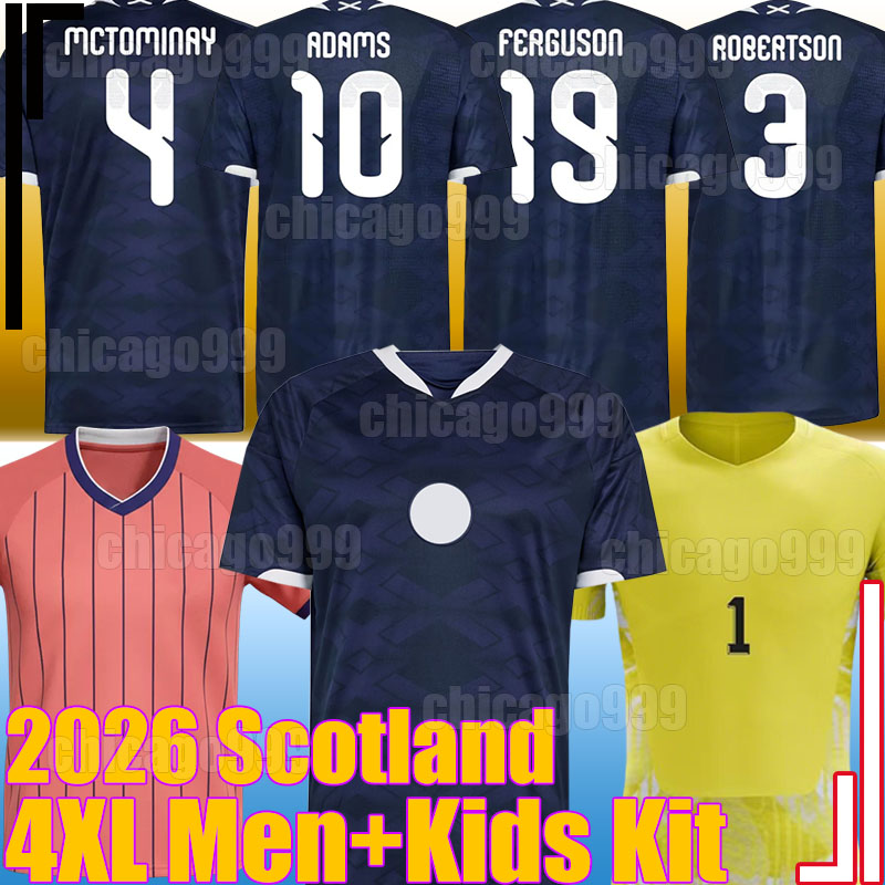 4XL 2026 Scotland Soccer Jerseys 26/27 ADAMS McTOMINAY McGINN CHRISTIE DYKES HIRST GILMOUR FERGUSON ROBERTSON SOUTTAR men kids kits set national football team shirt