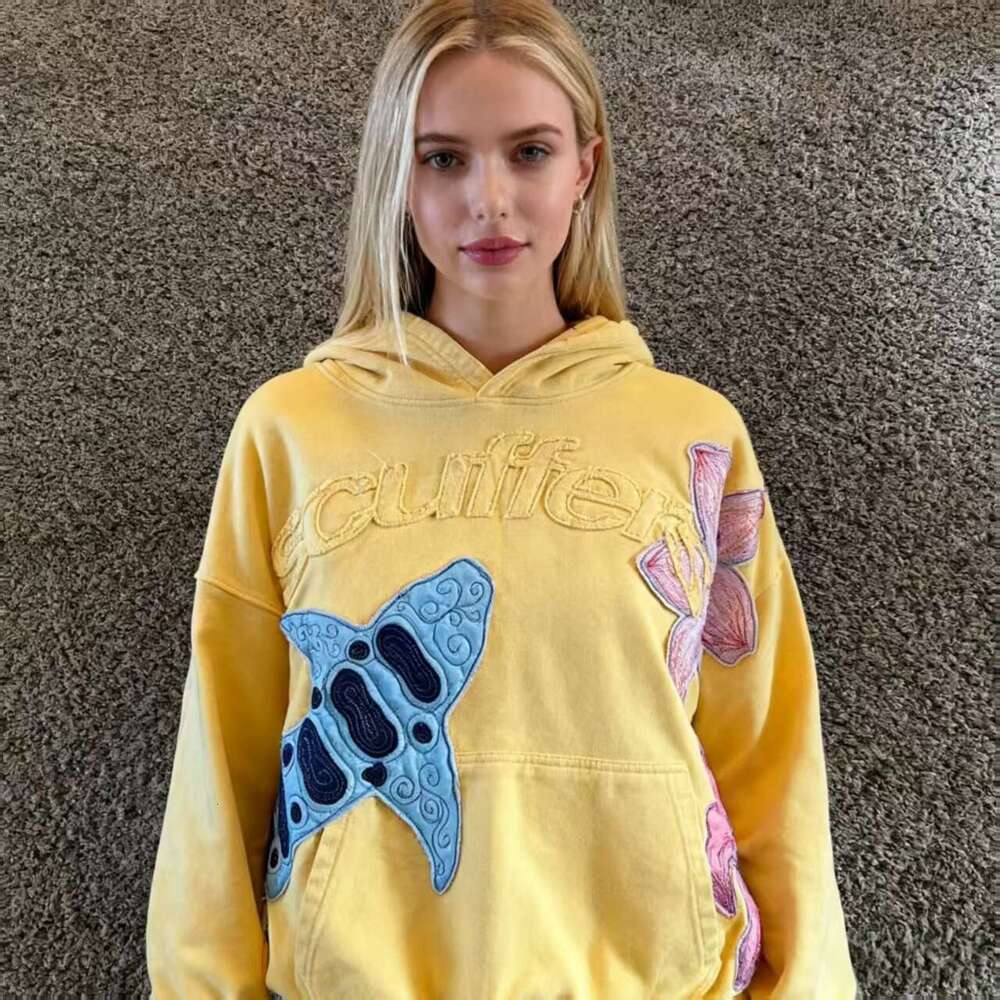 Fashion 2026 American Fun Pattern Patchwork Embroidered Sports Jacket Y2k Fashionable Street Hip-Hop High-Quality Retro Hoodie Sweat-Shirt Femme Luxe