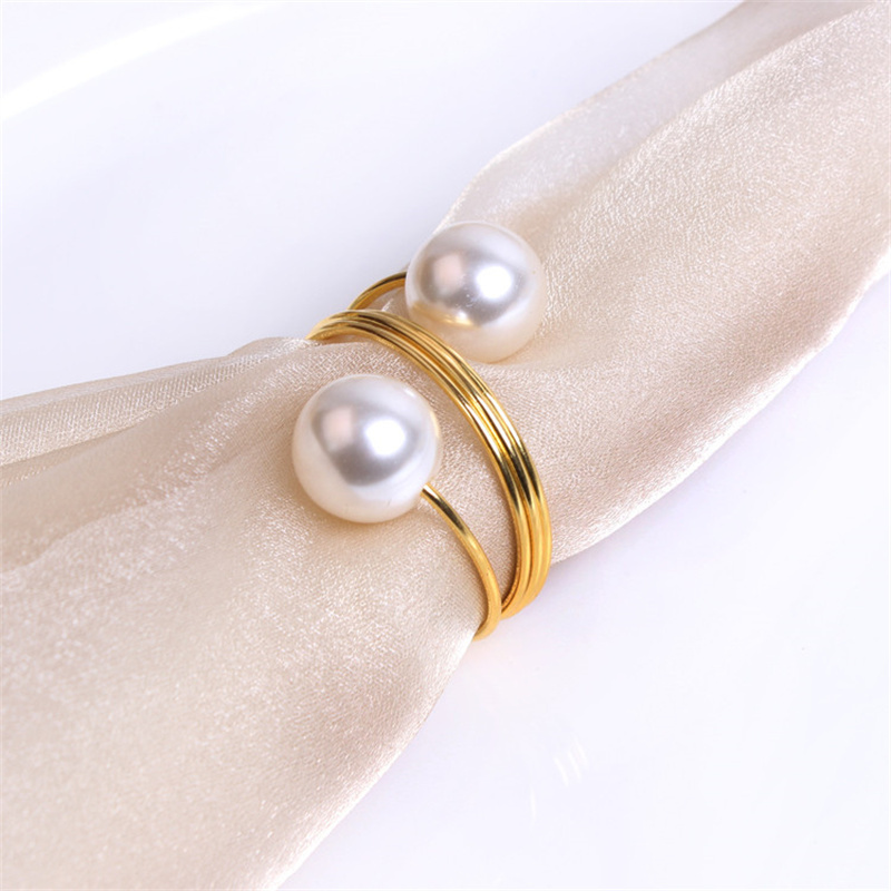Elegant Napkin Ring Wed Pearl Napkin Ring Holder