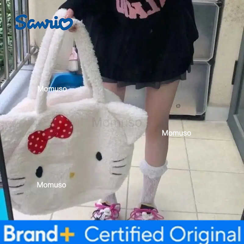 Sanrio Shoulder Bag Hello Kitty Storage Bag Autumn and Winter Cute Anime Cartoon Kawaii Student Campus Adult Outdoors Portable H251230