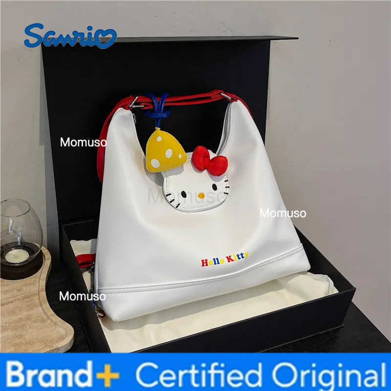 Sanrio Hello Kitty New Womens Backpack Multifunctional Cartoon Womens Shoulder Bag Large Capacity Fashion Trend Tote Bag Gift H251230