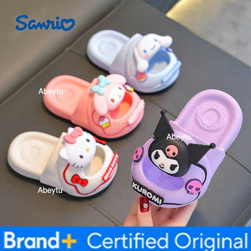 Sanrio Kawaii Hello Kitty Summer EVA Slippers My Melody Kuromi Anime Cartoon Exquisite Girls Anti-slip Indoor Bathing Sandals H251230