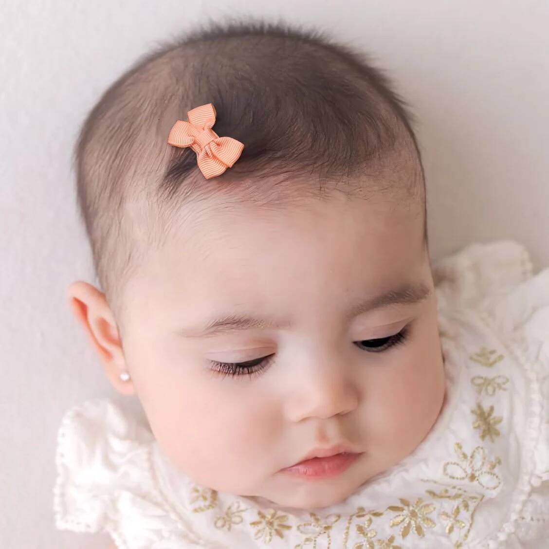 40Pcs Baby Girl Small Hair 1.4 inches Grosgrain Ribbon Clips for Infant Girls-Fully Lined Mini Bows in 20 Color Pairs ddmythur