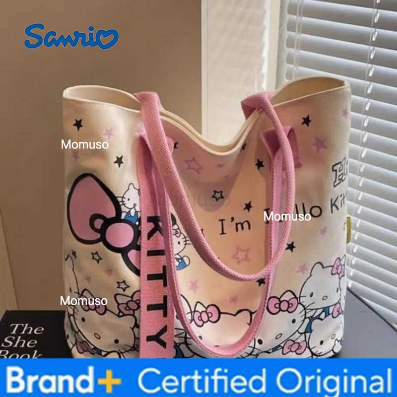 Sanrio Anime Hello Kitty Large Capacity Shoulder Bag Cartoon Kt Cat Handbag Backpack Schoolbag Holiday Christmas Halloween Gifts H251230