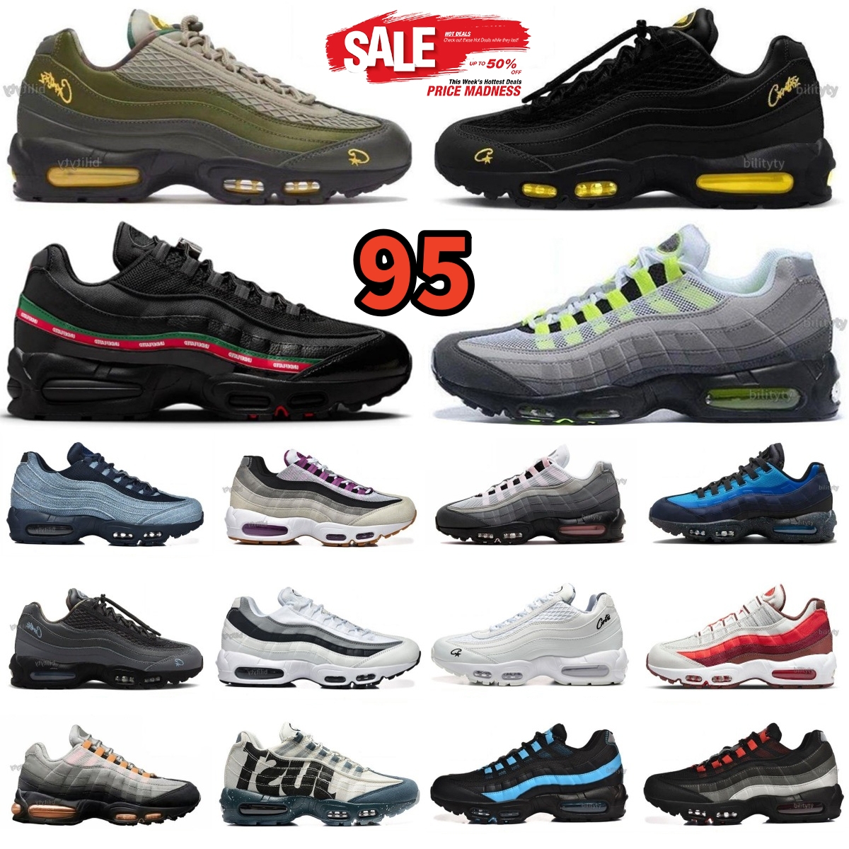 95 95s Designer Running shoes Big Bubble 95 Triple Black White Tour Yellow Aegean Storm Sequoia Pink Neon Black Leathe shoes men Outdoor sneakers trainers 36-46