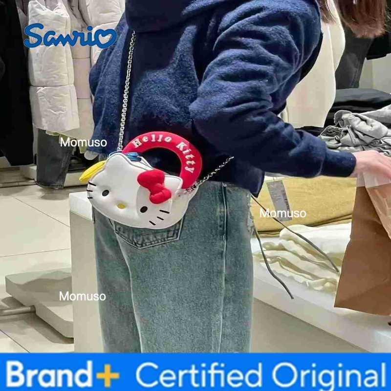 Sanrio New Hellokitty Chain Crossbody Bag Mini Mobile Phone Coin Handbag Daily Commuting Cute Cartoon High Value Gift H251230