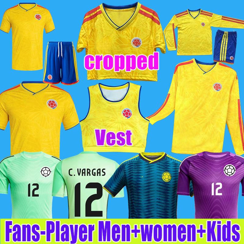 S-4XL LUIS DIAZ Colombia 2026 World Cup Kit soccer jerseys JAMES Mens fans player version goalkeeper jersey Male Female kids women cropped Girl's Vest football shirts