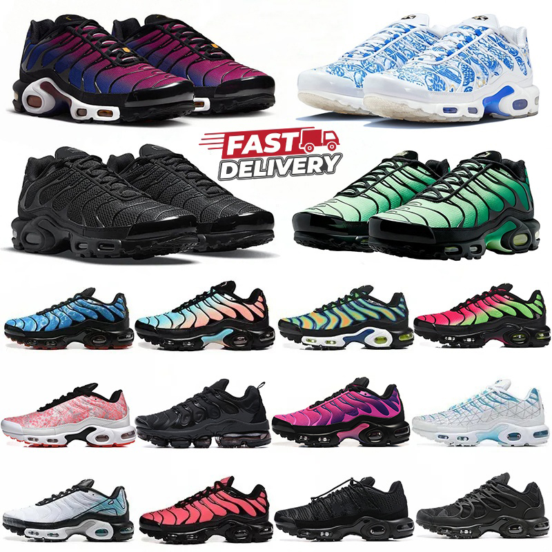 tn tnss chaussure Designer Running Shoes Plus tn3 1Triple Black White Hyper Pink Volt Lisboa Naples Mens Women Gradient Sneakers Tuned outdoor Sports Sneakers big 49