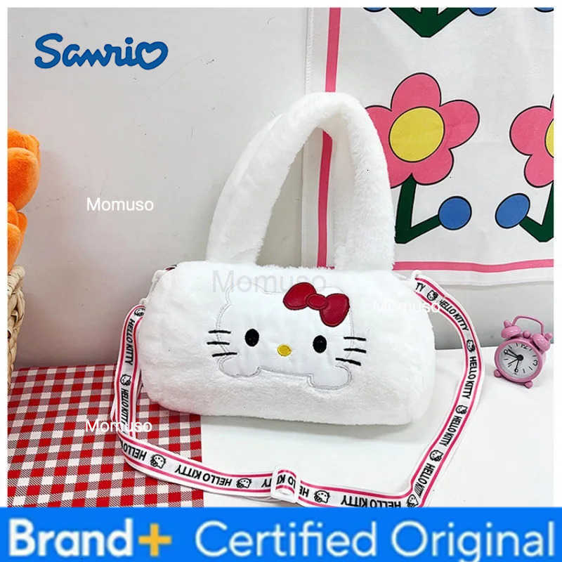 Sanrio Childrens Stuffed Messenger Bag Hello Kitty Kuromi Cinnamoroll Cute Cartoon Handbag Stuffed Shoulder Bag Messenger Bags H251230