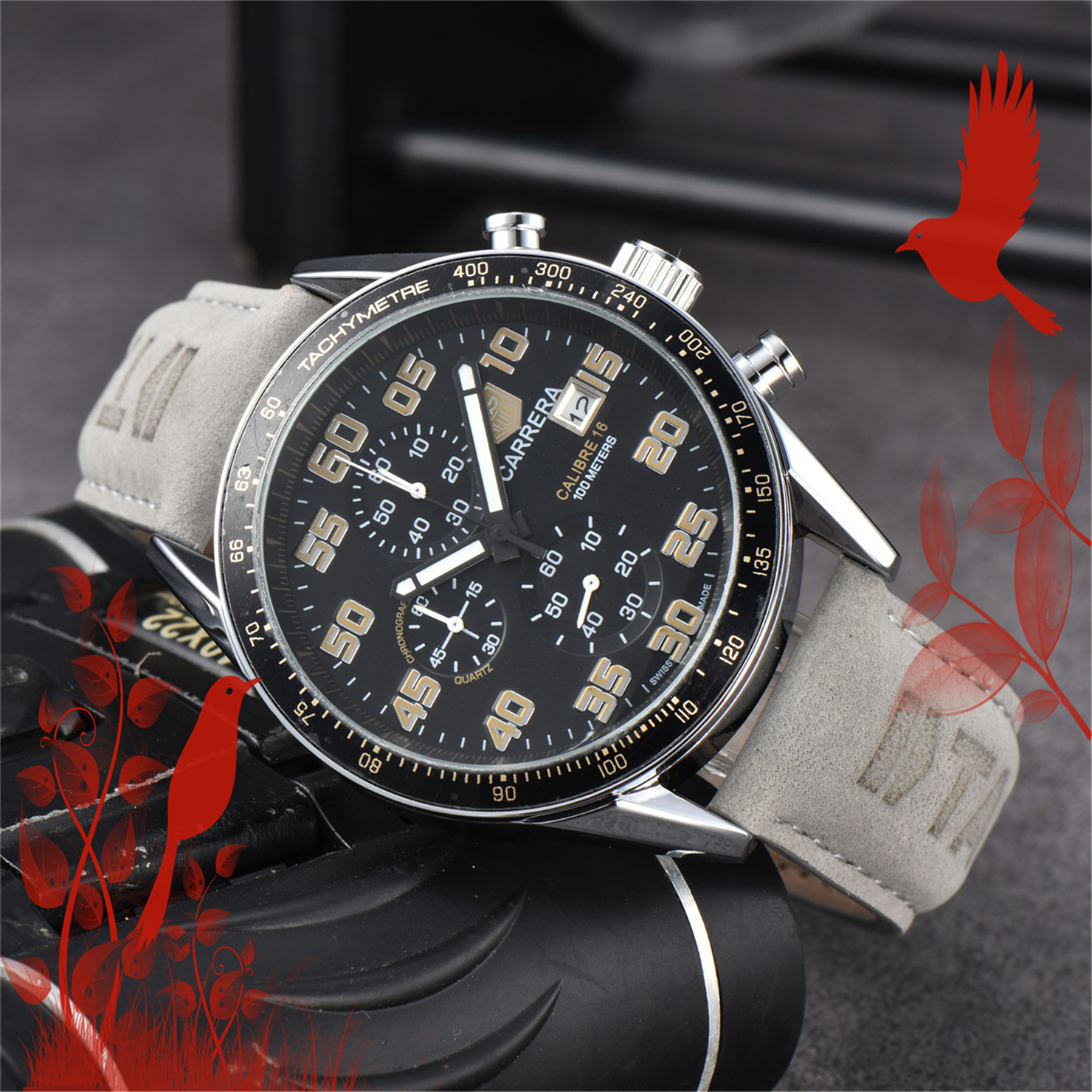 2026 Luxury designer mens women CARRERAity sports watches Quartz automatic movement WATCH stainless steel strap luminous gifts men heuer Wristwatches 5986