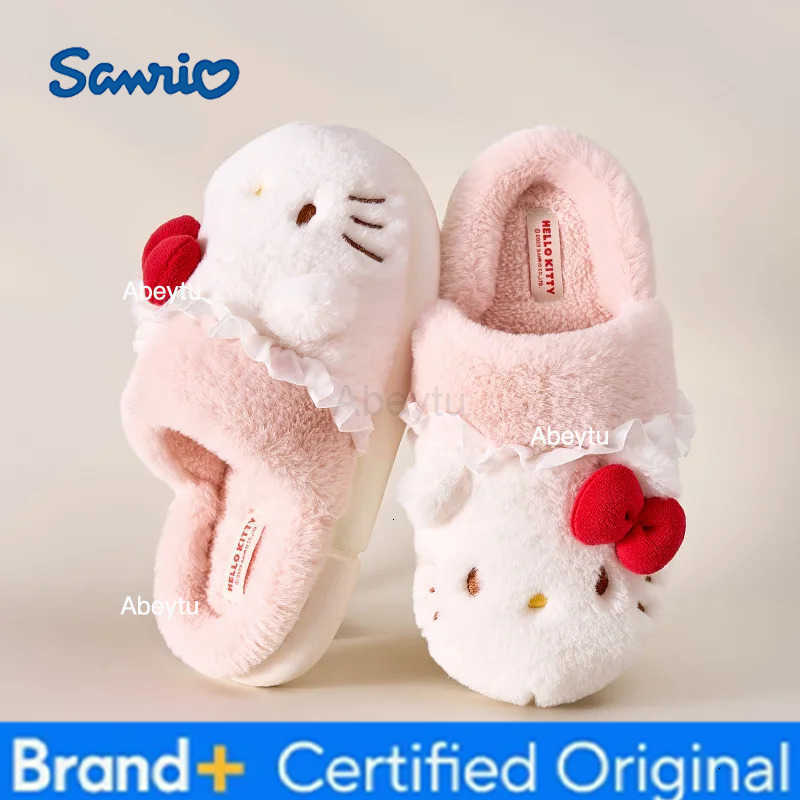 Sanrio Hellokittys Slippers Cute Student Autumn Winter Kawaii New Bedroom Home Casual Soft Padded Bedroom Aldult Home Shoes Girl Gift H251230