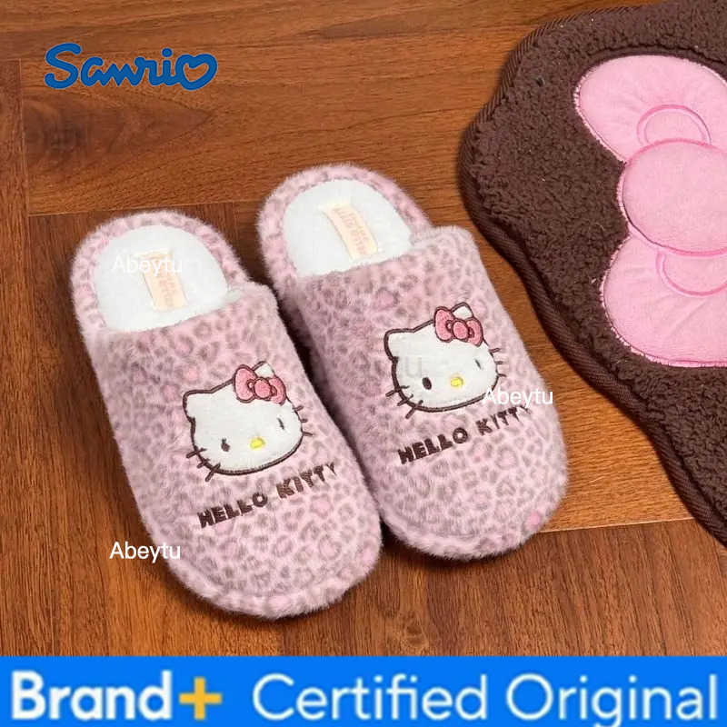 Sanrio Anime Hello Kitty Character Series Indoor Anti-Skid Slippers Warm In Autumn And Winter House Shoes Practical Periphery Fun Gifts H251230