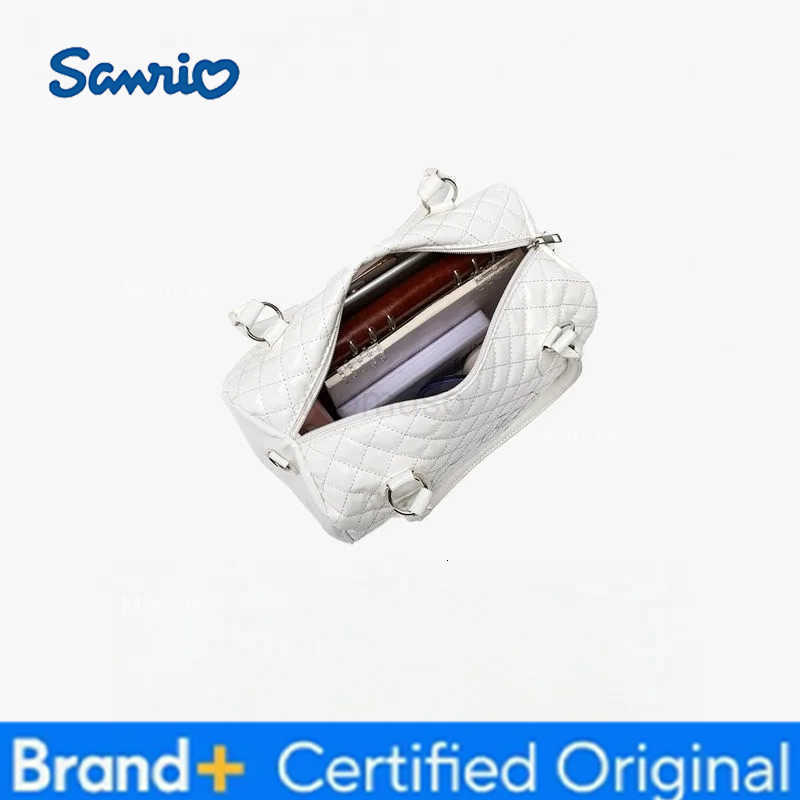 Sanrio Kawaii Hello Kitty Handbag Girl Cute Embroidery Soft Leather Single Shoulder Handbag Large Capacity Travel Bag for Outings H251230