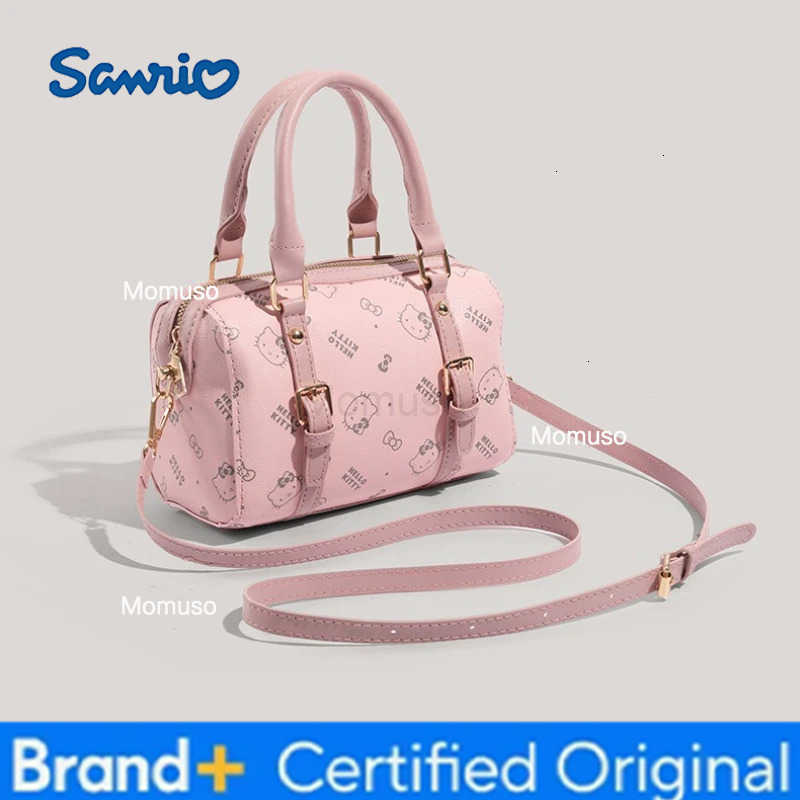 Sanrio 2025 Autumn New HelloKitty Bucket Bag Versatile Classic Printed Texture Large Capacity Womens Niche Handbag H251230