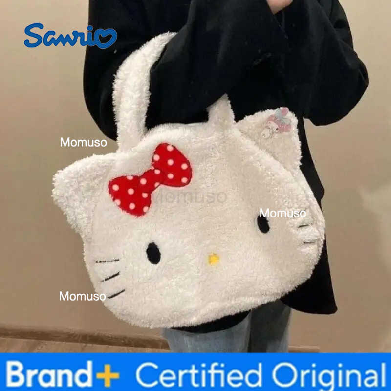 Sanrio Shoulder Bag Hello Kitty Storage Bag Autumn and Winter Cute Anime Cartoon Kawaii Student Campus Adult Outdoors Portable H251230
