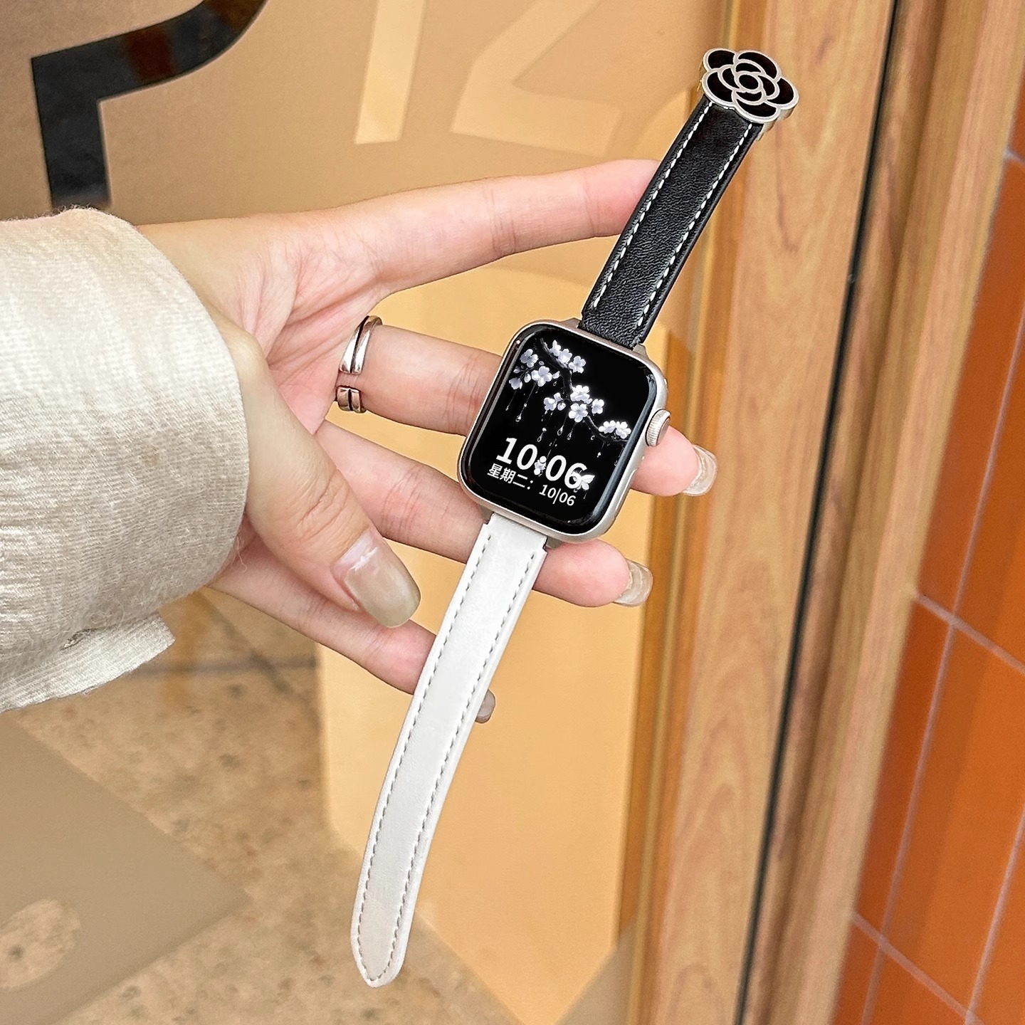 Compatible with Apple Watch S10 Camellia 10% off Stackable 8 Magnetic 7 6 iWatch S123 Strap Women Summer