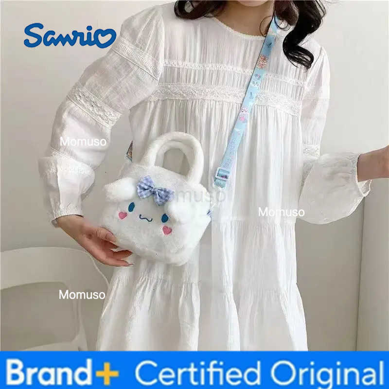 Sanrio Anime Bag Kawaii Kuromi Cinnamoroll Melody Cartoon Plush Handbag Cosmetic Bag Travel Storage Bag Girl Birthday Gifts H251230