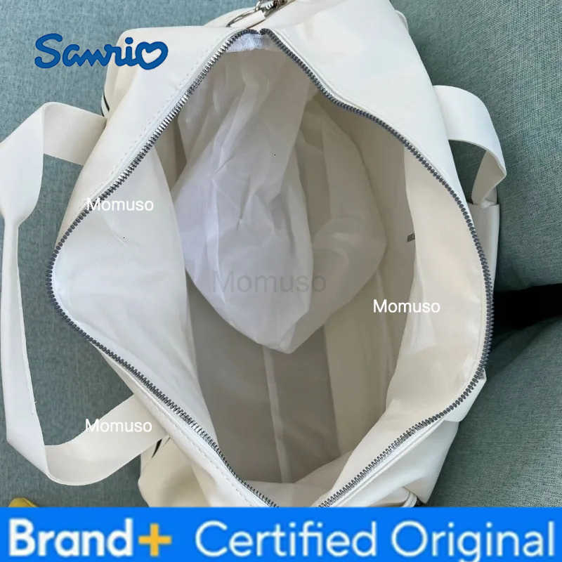 Sanrio Kawaii Hello Kitty Fashion Shoulder Bag Anime Cute Girl Large Capacity Cartoon KT Bow Outdoors Travel Bag Festival Gift New H251230