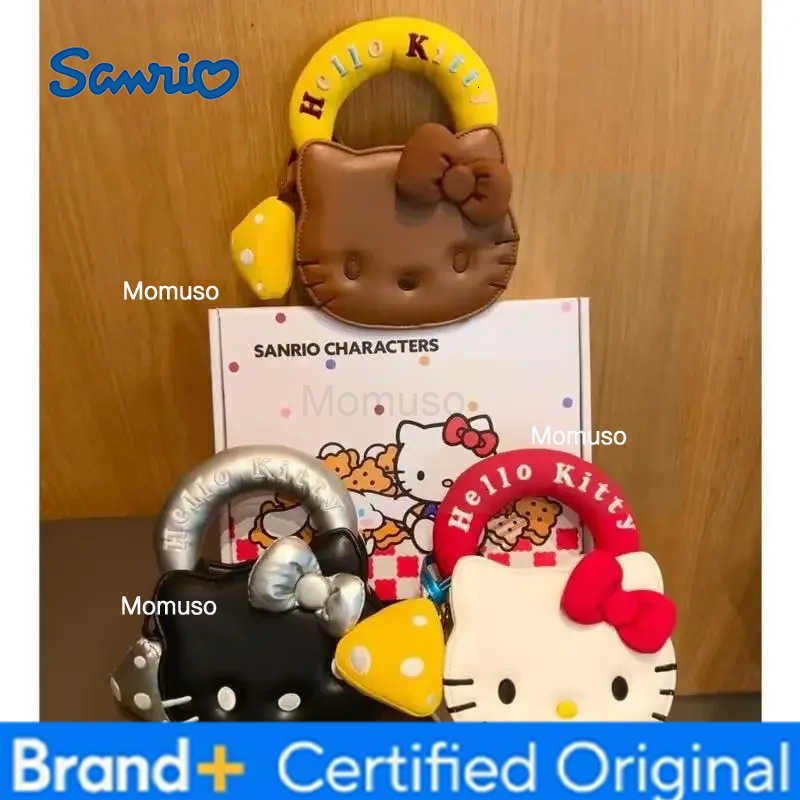 Sanrio Kawaii Hellokittys Handbag Mini Cute Cartoon Hot Girls All-Match Coin Wallet Bags for Woman Small Square Bag Fashion H251230