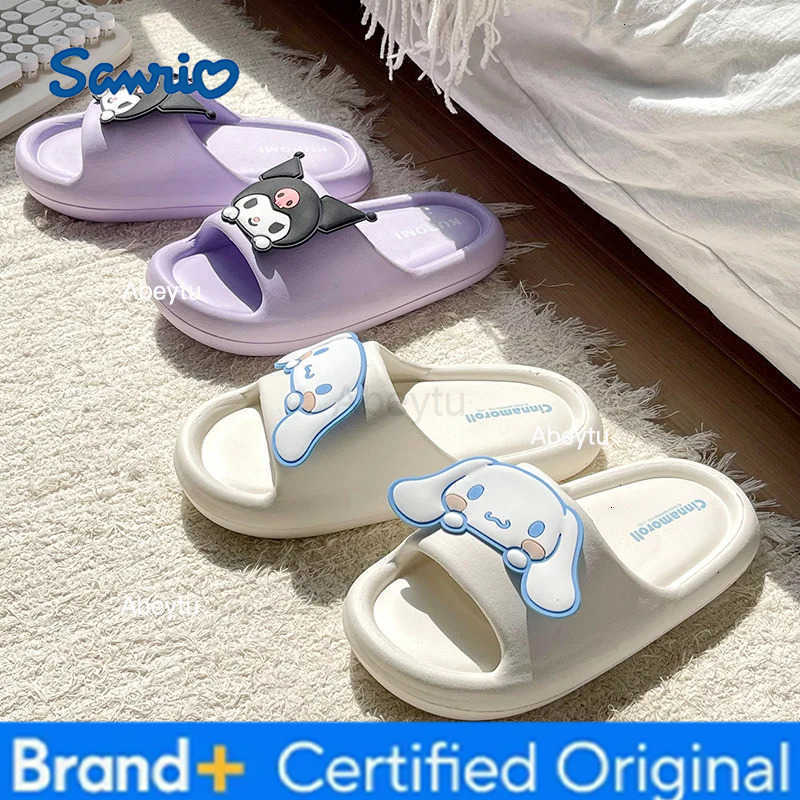 Sanrio Kawaii Slippers Anime Cartoon Kuromi My Melody Women Non Slip Home Shoes Summer Cute Beach Slippers Cinnamoroll Sandals H251230