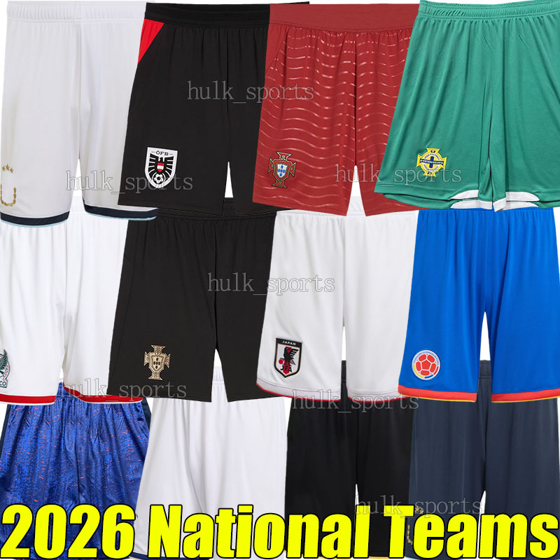 2026 national team Soccer Shorts 2025 2026 BrAzIls Portugals EnGlAnds Mexico Japan korea China French Spain Holland Chile Uruguay Thai quality men Football Shorts