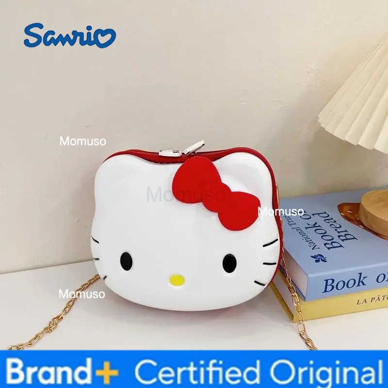 Sanrio New Cartoon Hello Kitty Kuromi Messenger Bag Girls Kawaii KT Cat Versatile Chain Childrens Shoulder Bag Holiday Birthday Gift H251230