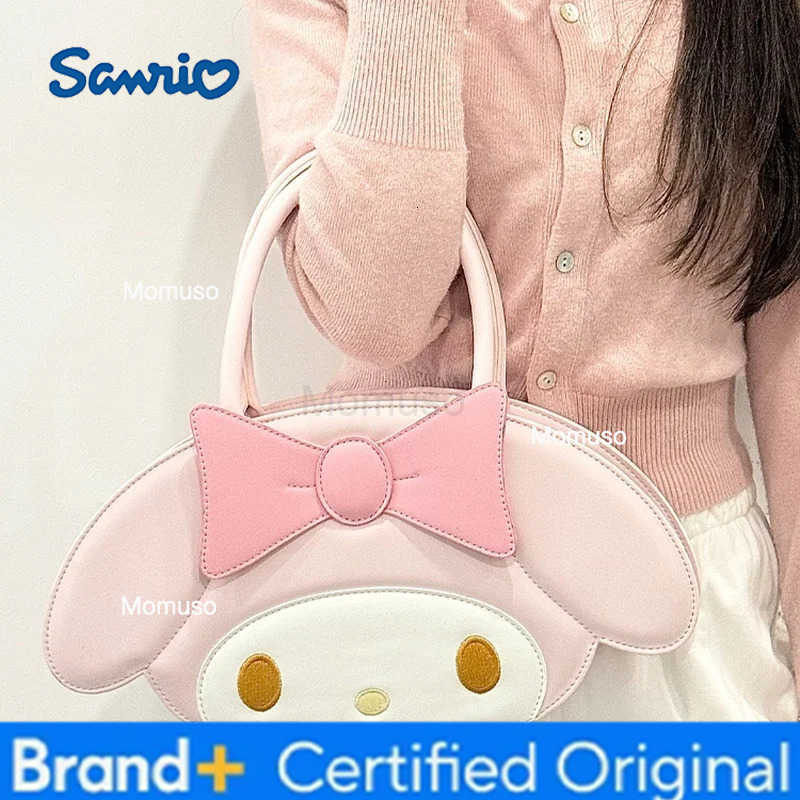 Sanrio Genuine My Melody Cinnamoroll Cartoon Girl Cute Face Pu Bag Portable Messenger Bag Large-Capacity Storage Student Gifts H251230