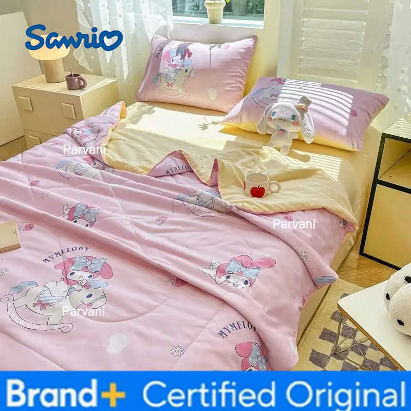 Sanrio Comforter Anime Hello Kitty Kuromi Quilt Cute Summer Quilt Bedroom Dormitory Air-Conditioning Soft Blanket Household Item H251230 - view 7