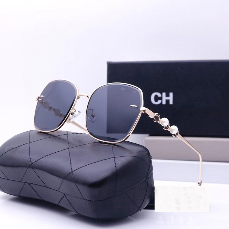 designer sunglasses for Women pearl cat eye casual thin mirror legs frame Fine flat lenses Beach Sun Glasses Retro Frame nice