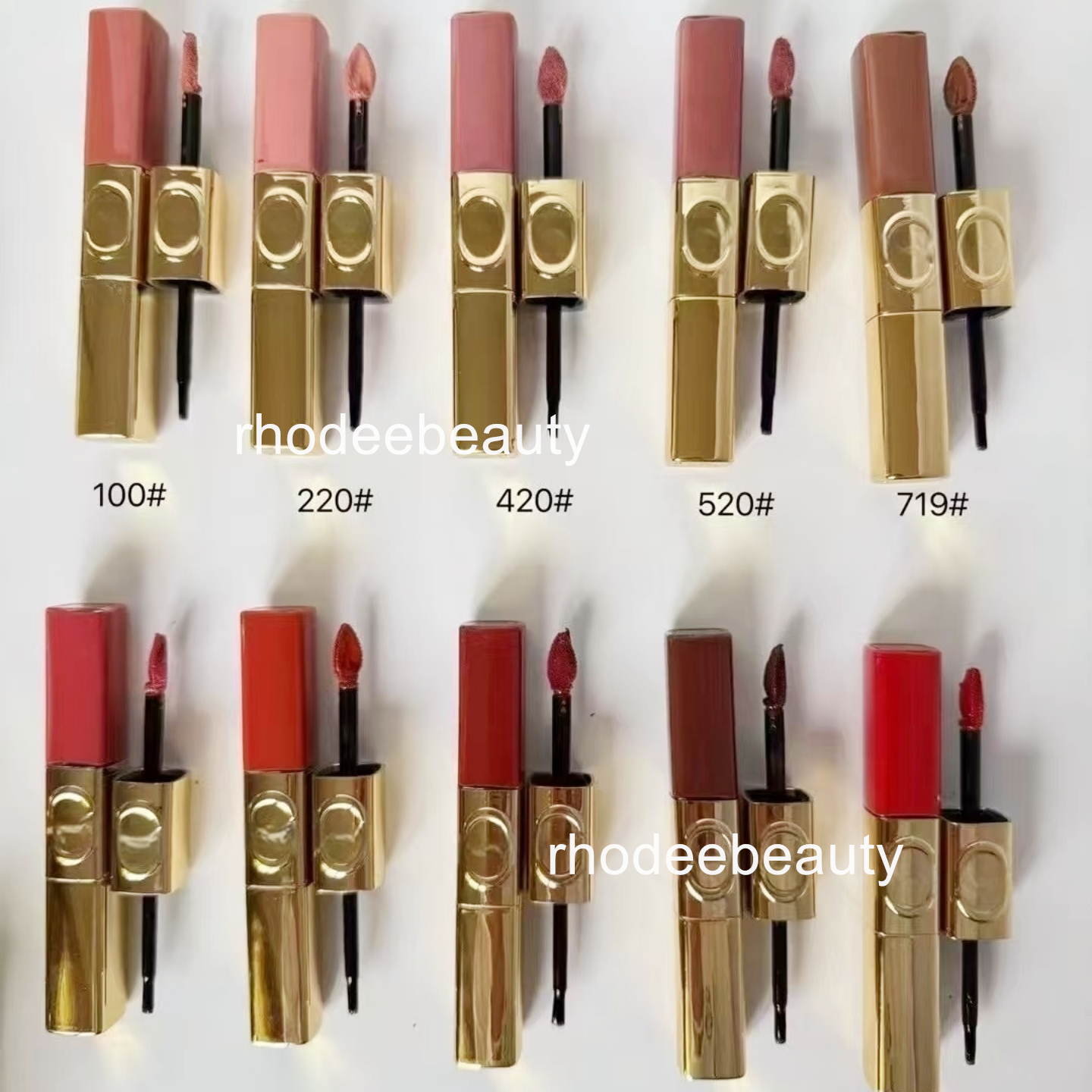 Brand Lip Gloss 3ml+2.5ml Makeup 10 Colors Liquid Duo Levres Brillance Shine Gloss liquid lipstick Cosmetics free ship