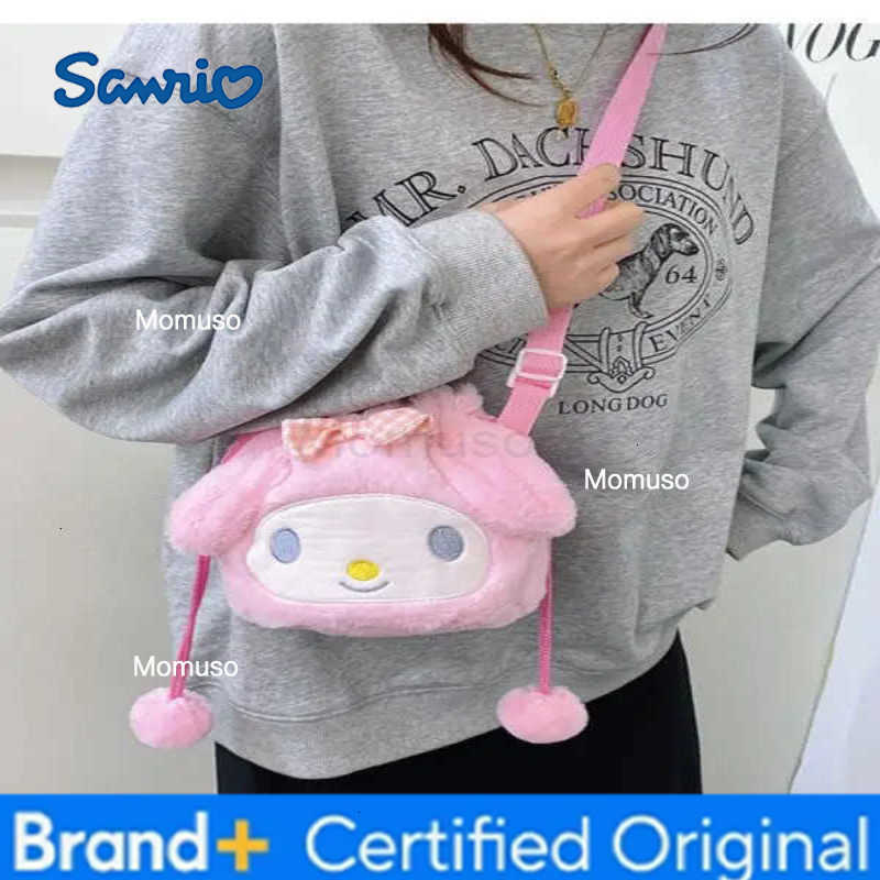 Sanrio Skew Mouth Water Bucket Diagonal Storage Bag Kuromi Kawaii Mini Drawstring Anime Cartoon Change Shoulder Bag New Style H251230