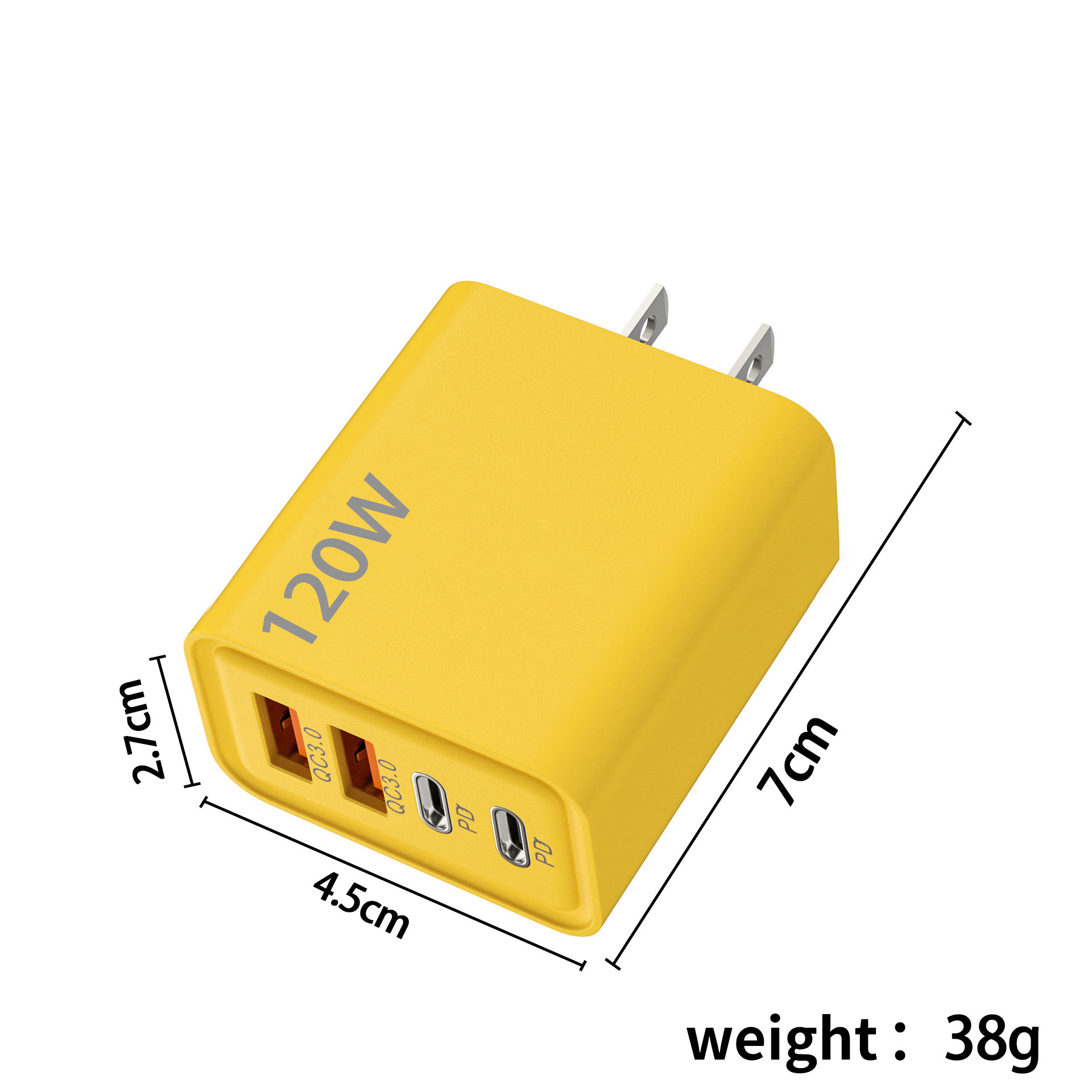 120W PD Type C fast charger with US UK EU power plug with cable for iphone/android phone