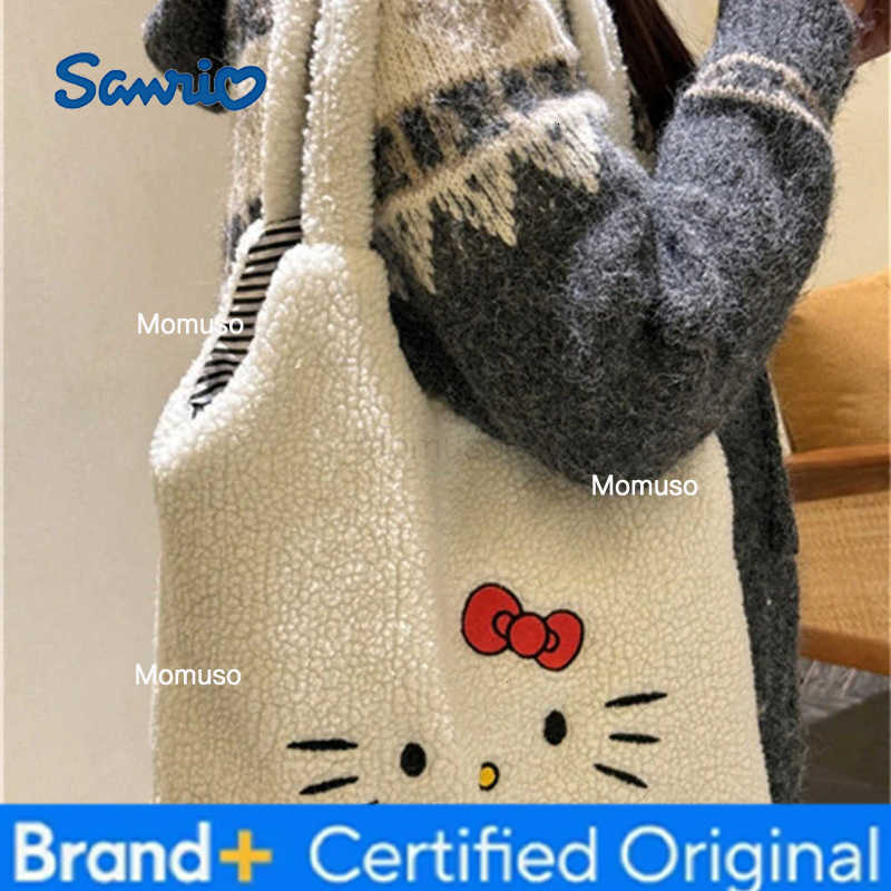 Sanrio Anime Hello Kitty Womens Handbags Kawaii bag Cute Plush Tote Bag handbag large capacity Cartoon Furry Shoulder Bag H251230