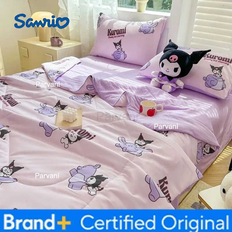 Sanrio Comforter Anime Hello Kitty Kuromi Quilt Cute Summer Quilt Bedroom Dormitory Air-Conditioning Soft Blanket Household Item H251230 - view 6