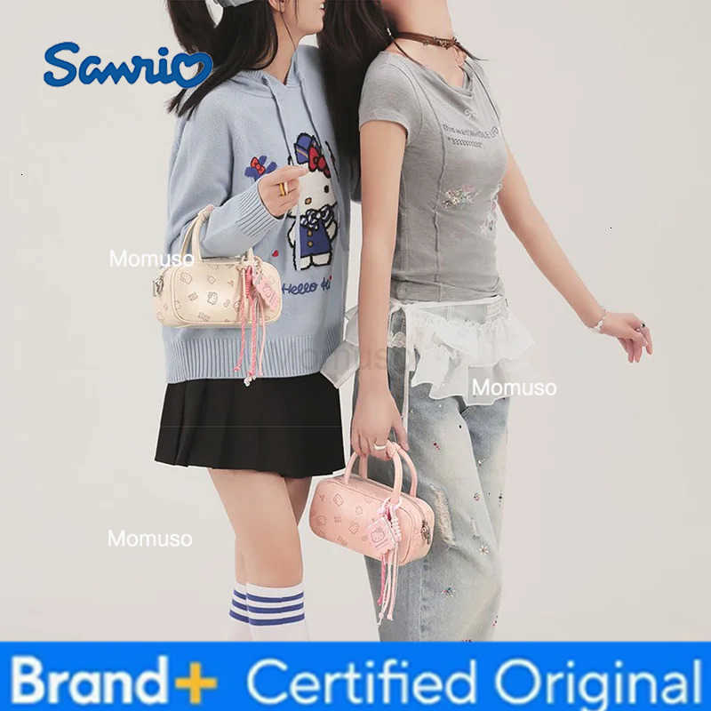 Sanrio New Cartoon Hello Kitty Boston Crossbody Bag Super Cute Classic Cute Colorway Crossbody Bag Underarm Shoulder Girl Holiday Gift H251230