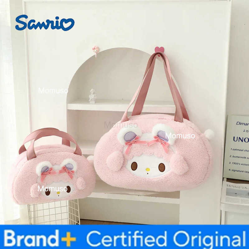Sanrio Lovely Anime Bag My Melody Shoulder Bag Japanese Style Kawaii Plush Bag My Sweet Piano Handbag Large Capacity Tote Bag Girl Gift H251230