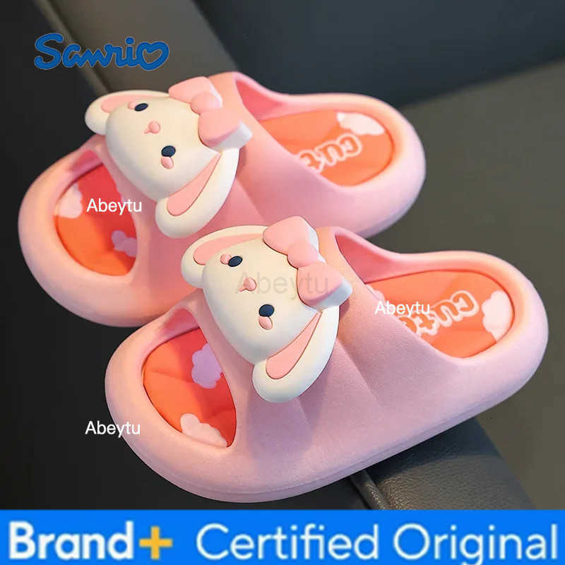 Sanrio Summer Children Slippers Cartoon Indoor Anti Slip Boys Bathroom Slippers 2-10 Years Old Cute Soft Soled Girls Slippers H251230