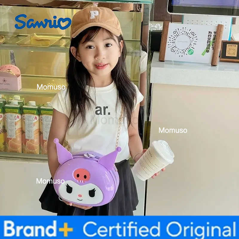 Sanrio New Cartoon Hello Kitty Kuromi Messenger Bag Girls Kawaii KT Cat Versatile Chain Childrens Shoulder Bag Holiday Birthday Gift H251230