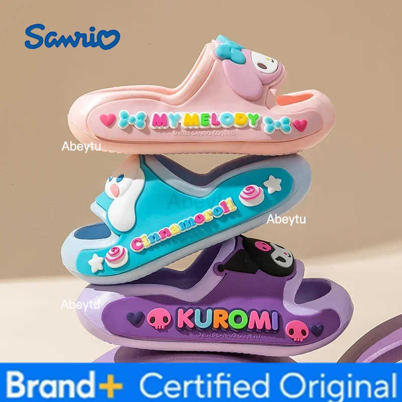 Sanrio Miniso Cinnamoroll Hole Slippers Sandals Kawaii Eva Anime Home Beach Shoes Summer Slippers For Adult Kids Gift H251230