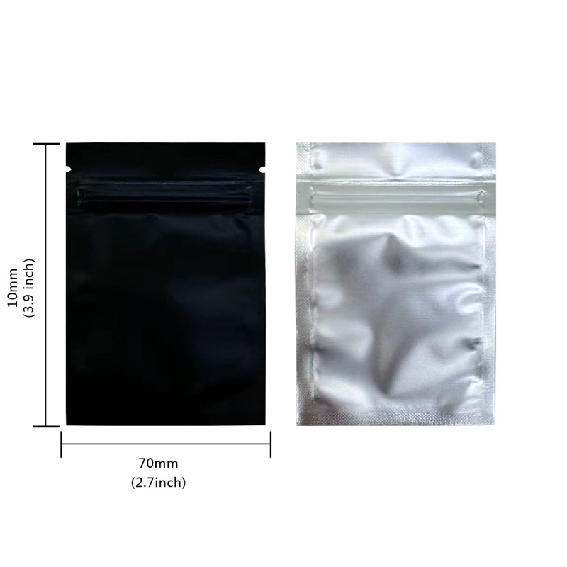 200 PCS Packaging Pouch Aluminum Foil bags Translucent Holographic Sealed Bag Zip Lock Bag for Coffee Tea Nuts Candy Powder Dried Fruits Storage Pouch