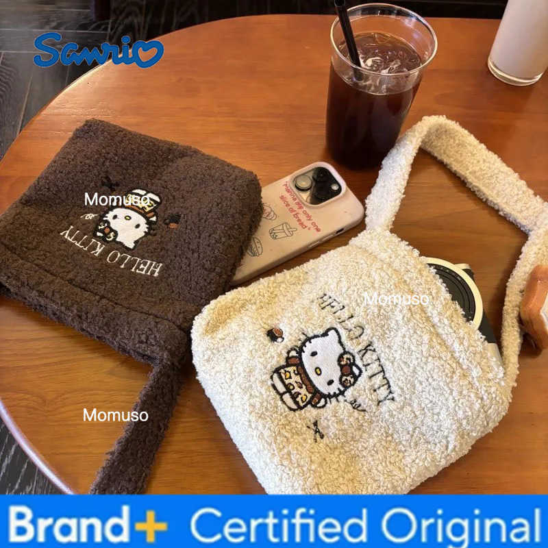 Sanrio Kawaii Hello Kitty Crossover Bag Cartoon Versatile Plush Handbag Girl Giving Friends Creative Birthday Gifts Peripherals H2512301