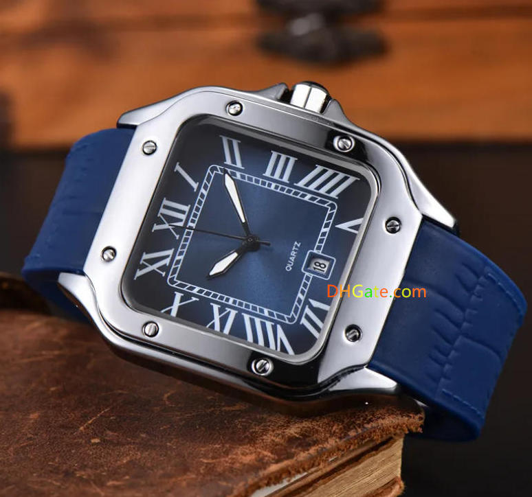 Car to ier Designer Watch Panthera Quartz MovementTop Luxury Watches for Men Classic Square Dial Automatic Date Daily Chronograph Male Clocks