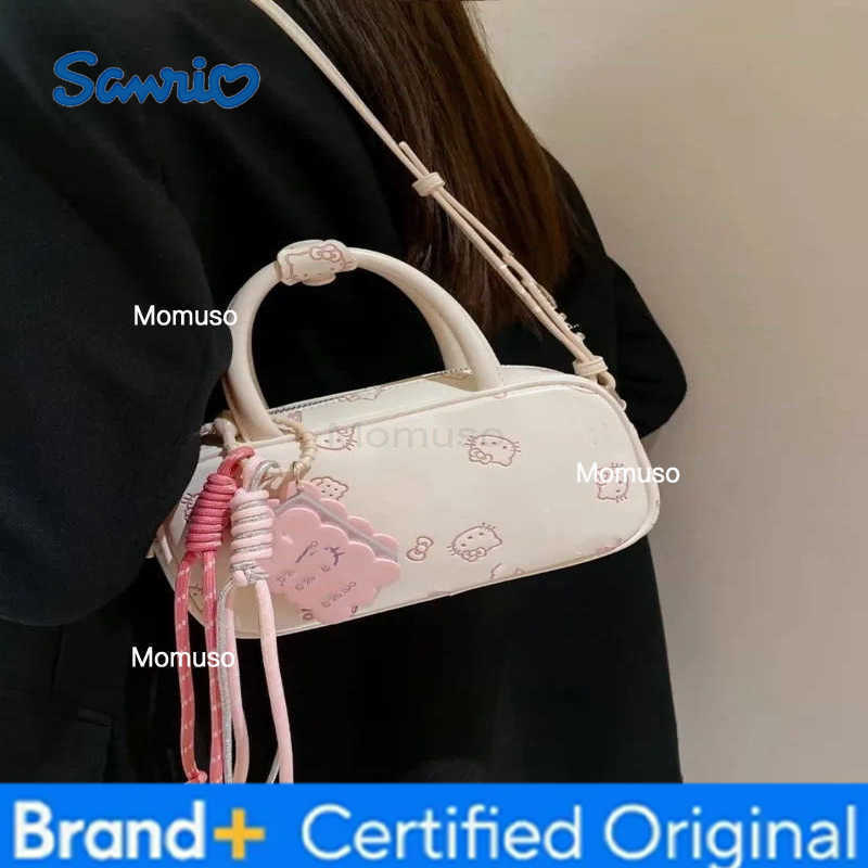 Sanrio Cute Cartoon Anime HelloKitty Pink and Tender Armpit Bag New One-Shoulder Crossbody Kawaii versatile bag Holiday Gift H251230