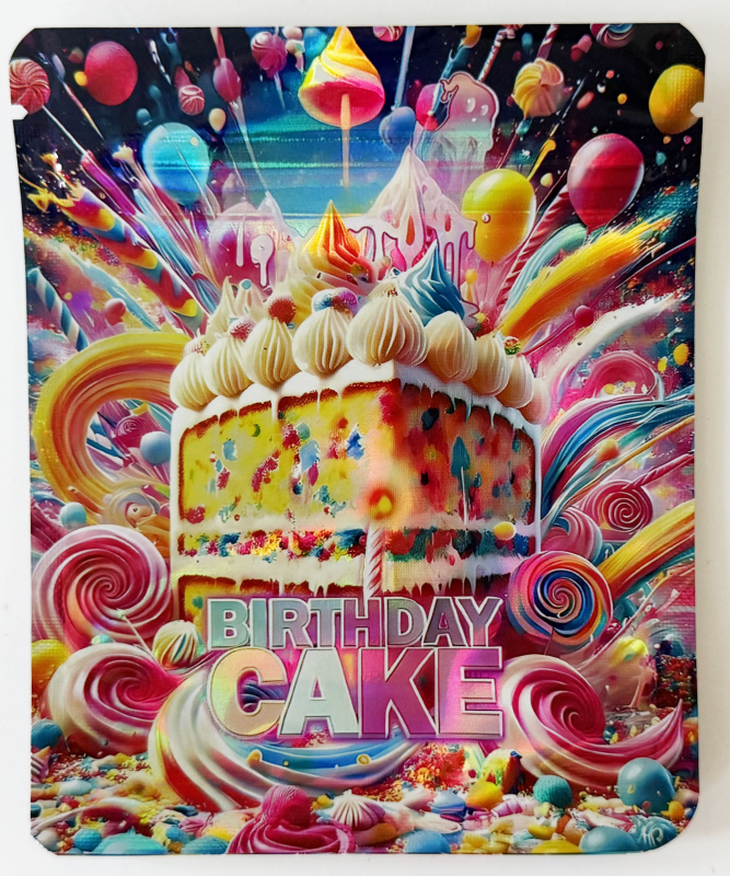 200pcs mylar bag 3.5g holographic aluminum foil resealable zipper pouch smell proof food packaging storage custom print design