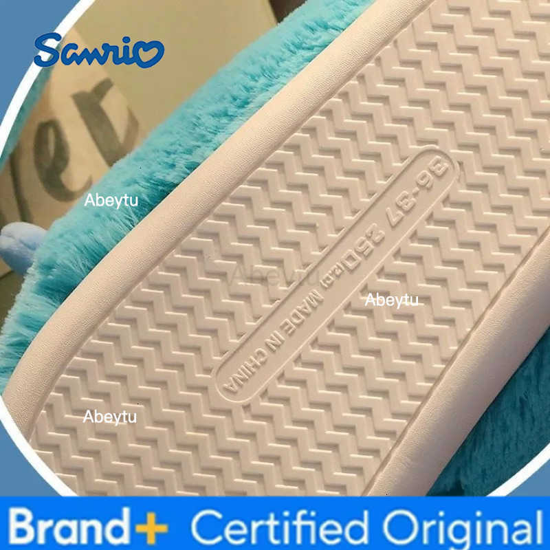 Sanrio Hangyodon Plush Cotton Shoes Autumn and Winter Anime Style Warm Slippers Couple Home Kawaii Cartoon Cotton Slippers Gift H2512301