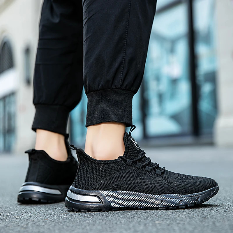 Oiaano Barefoot Man Mesh Light Breathable Lace-Up Sneakers Causal Soft Sole Leisure Zero Drop Outdoor Work Jogging 251226