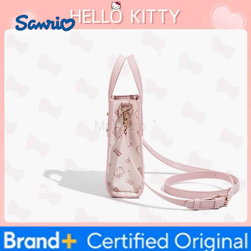 Sanrio Kawaii Hello Kitty Mini Advanced Handbag Anime Cute Girl Retro Cartoon KT Small Square Bag Fashion Versatile Festival Gift H251230