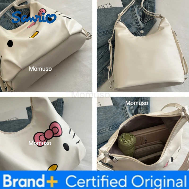 Sanrio Hello Kitty shoulder bag versatile casual handbag Womens bucket bag cartoon shoulder bag Multifunctional messenger pouch H251230